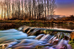 cascade of a waterfall wallpaper