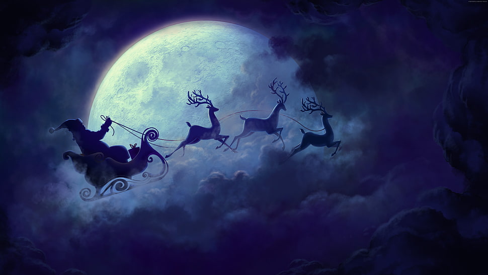 Santa Claus illustration HD wallpaper