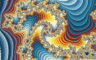 optical illusion painting, fractal, abstract, digital art, psychedelic HD wallpaper