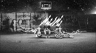 grayscale photo of man sitting on sofa beside bicycle, G-Dragon, BIGBANG, K-pop, monochrome
