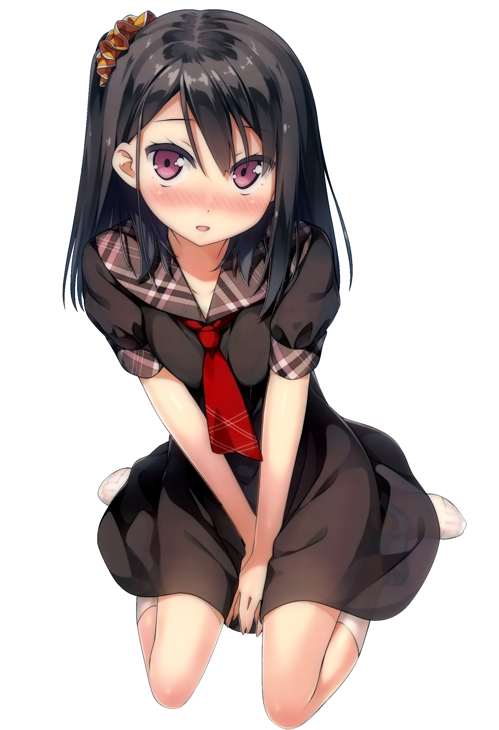 Cute Anime Girl Sitting Maxipx 