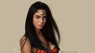 woman wearing Wonder Woman costume HD wallpaper