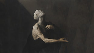 human with skeleton head photo HD wallpaper
