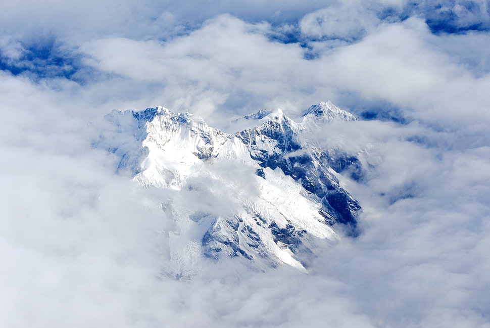snow covered mountain HD wallpaper