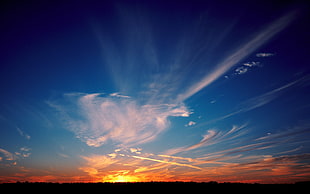 low angle photo of nimbus clouds