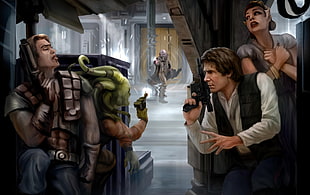 Star Wars Han Solo painting, Star Wars, Han Solo, Dash Rendar