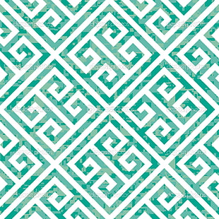 white and green tribal pattern