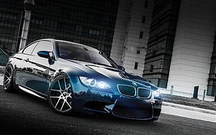 blue BMX coupe, BMW, BMW E92 M3, car, blue cars HD wallpaper