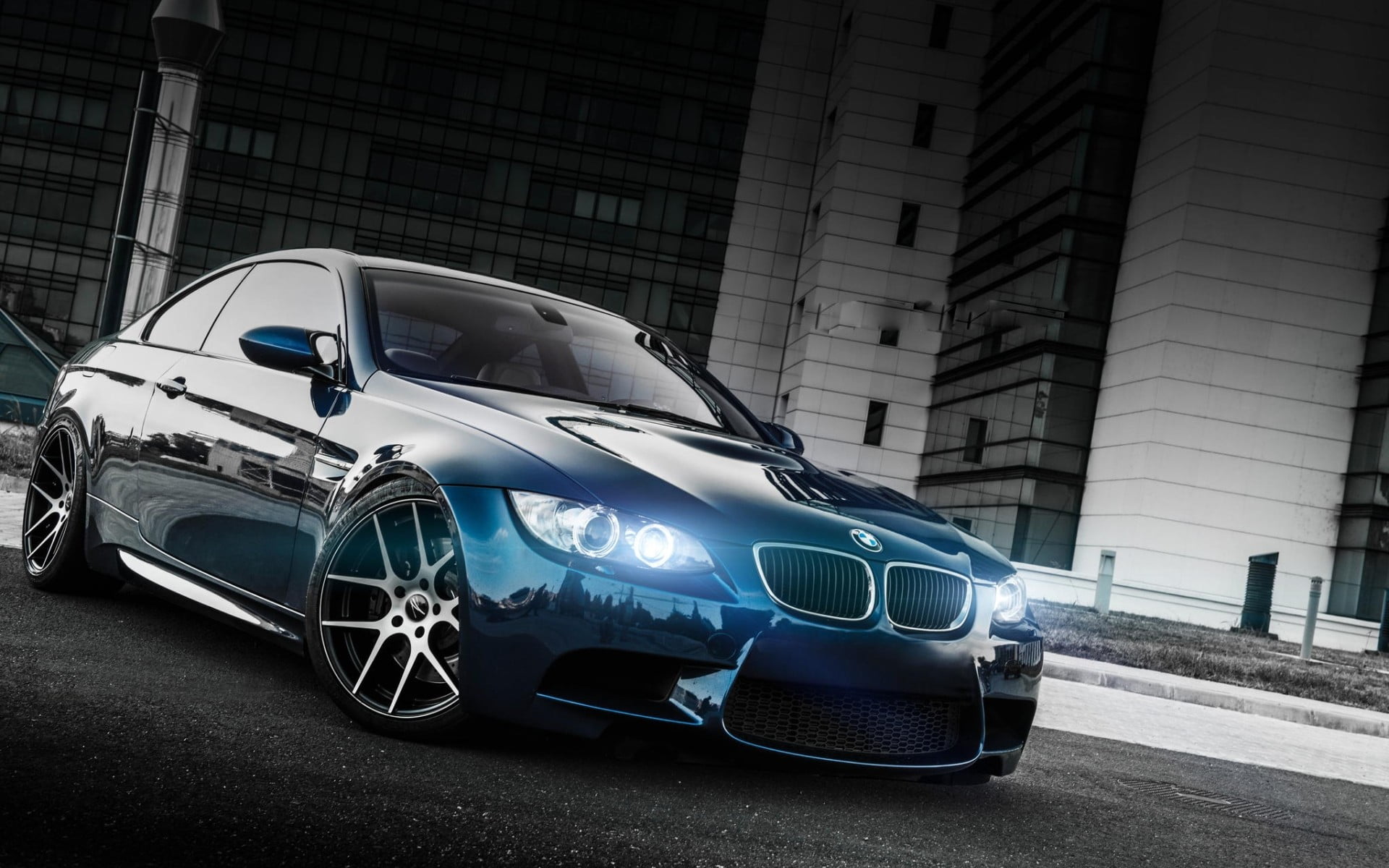 blue BMX coupe, BMW, BMW E92 M3, car, blue cars