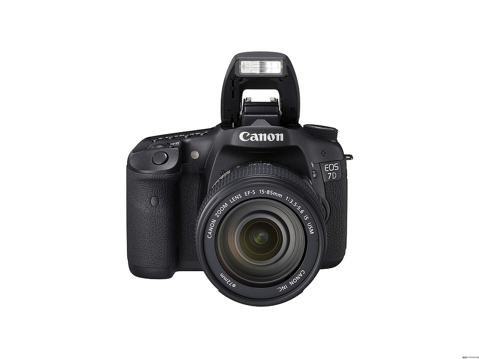 black Canon EOS camera HD wallpaper