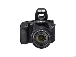 black Canon EOS camera HD wallpaper