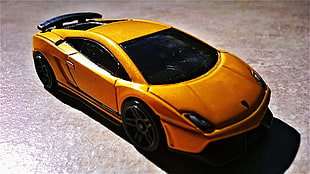 orange Lamborghini Gallardo die-cast model, Lamborghini, vehicle, toys HD wallpaper