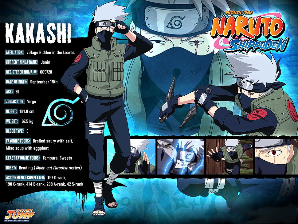 Kakashi from Naruto Shippuden poster HD wallpaper