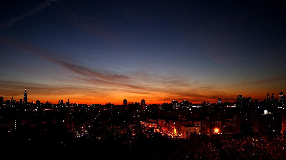sunset phoot, city, sunset HD wallpaper