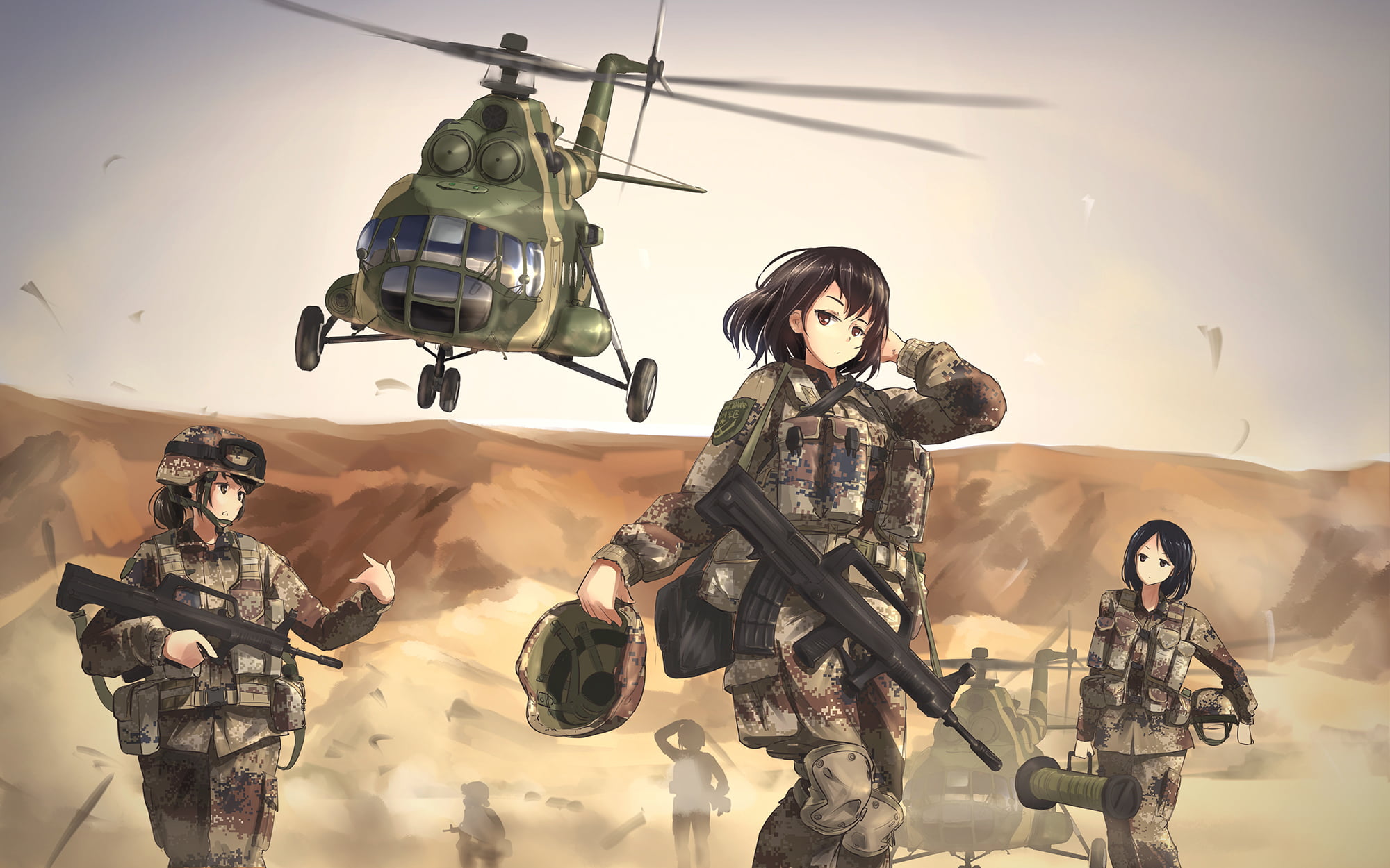 Female soldier anime characters digital wallpaper HD wallpaper | Wallpaper  Flare