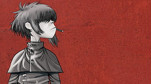 Gorillaz Damon Albarn animated wallpaper, music, anime, Gorillaz, Noodle