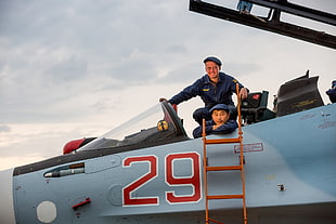blue fighter plane, sukhoi Su-30, military aircraft, Sukhoi