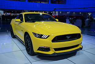 yellow Ford Mustang
