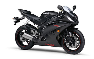 black Yamaha sport bike