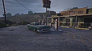 green coupe, Grand Theft Auto V, classic car, Buick