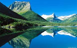 body of water and mountain, landscape