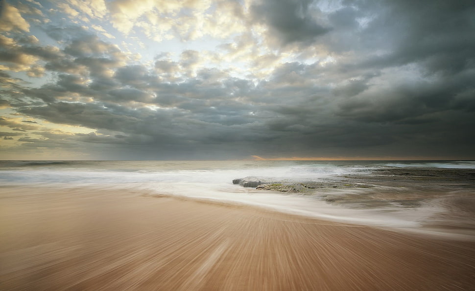beach shoreline, beach HD wallpaper
