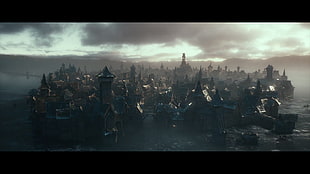 city skyline, The Hobbit HD wallpaper