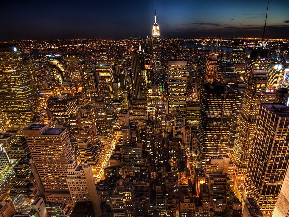 city skyline, city, Empire State Building, cityscape, New York City HD wallpaper