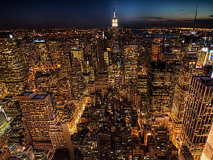 city skyline, city, Empire State Building, cityscape, New York City