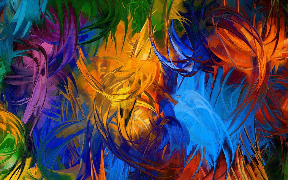 multicolored abstract painting HD wallpaper