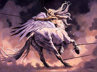 centaur illustration, fantasy art, Centaur, dark fantasy
