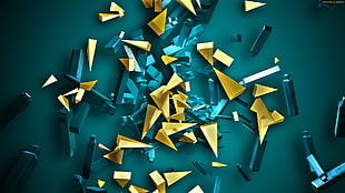 cut papers confetti, abstract HD wallpaper