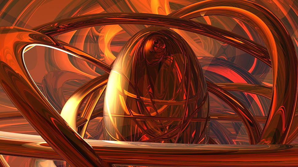 red abstract painting HD wallpaper