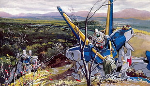 Gundam Wing fan art, Mobile Suit Victory Gundam, Gundam, painting, Mobile Suit Gundam