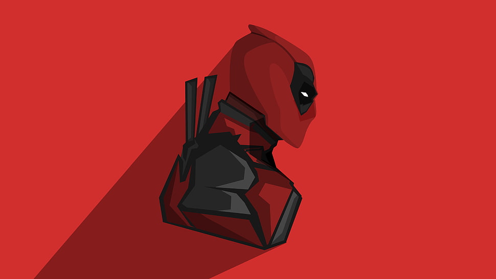 Deadpool illustration, Deadpool, Marvel Comics, Minimal HD wallpaper