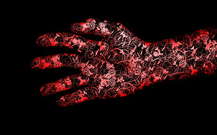 human hand tattoo illustration