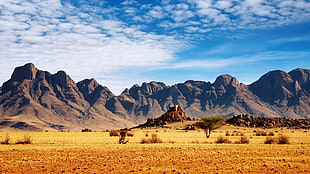 panorama photography of plateau range