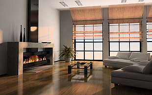 Electric Fireplace during daytime