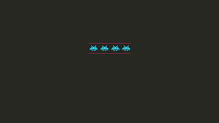 Space Invaders, minimalism, simple HD wallpaper