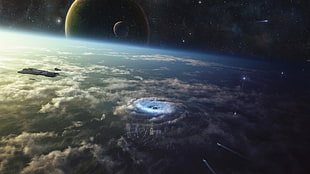 photo of planet, science fiction, planet, space art, space