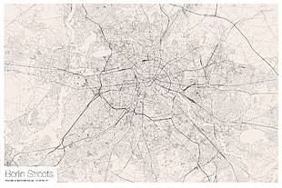 Berin Streets map, Berlin, map HD wallpaper