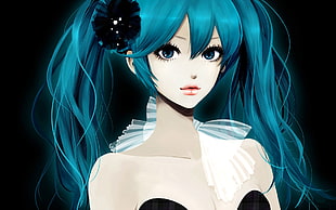 blue haired female cartoon character