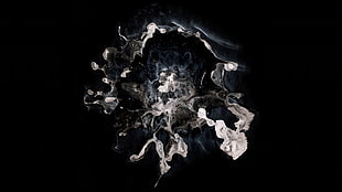 silver-colored diamond studded bracelet, digital art, dark