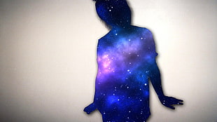 galaxy person illustration, galaxy, people HD wallpaper