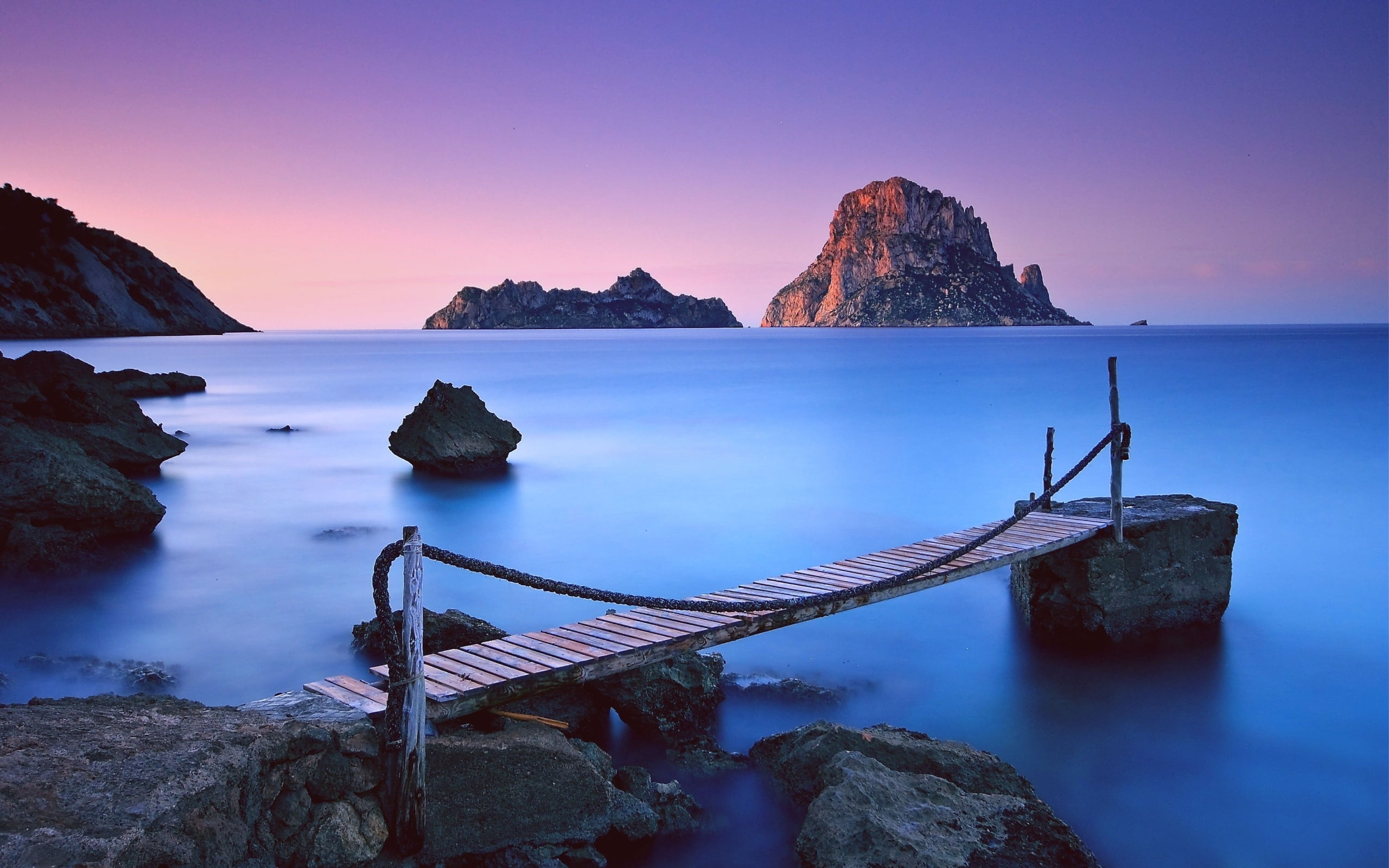 old dock during sunrise