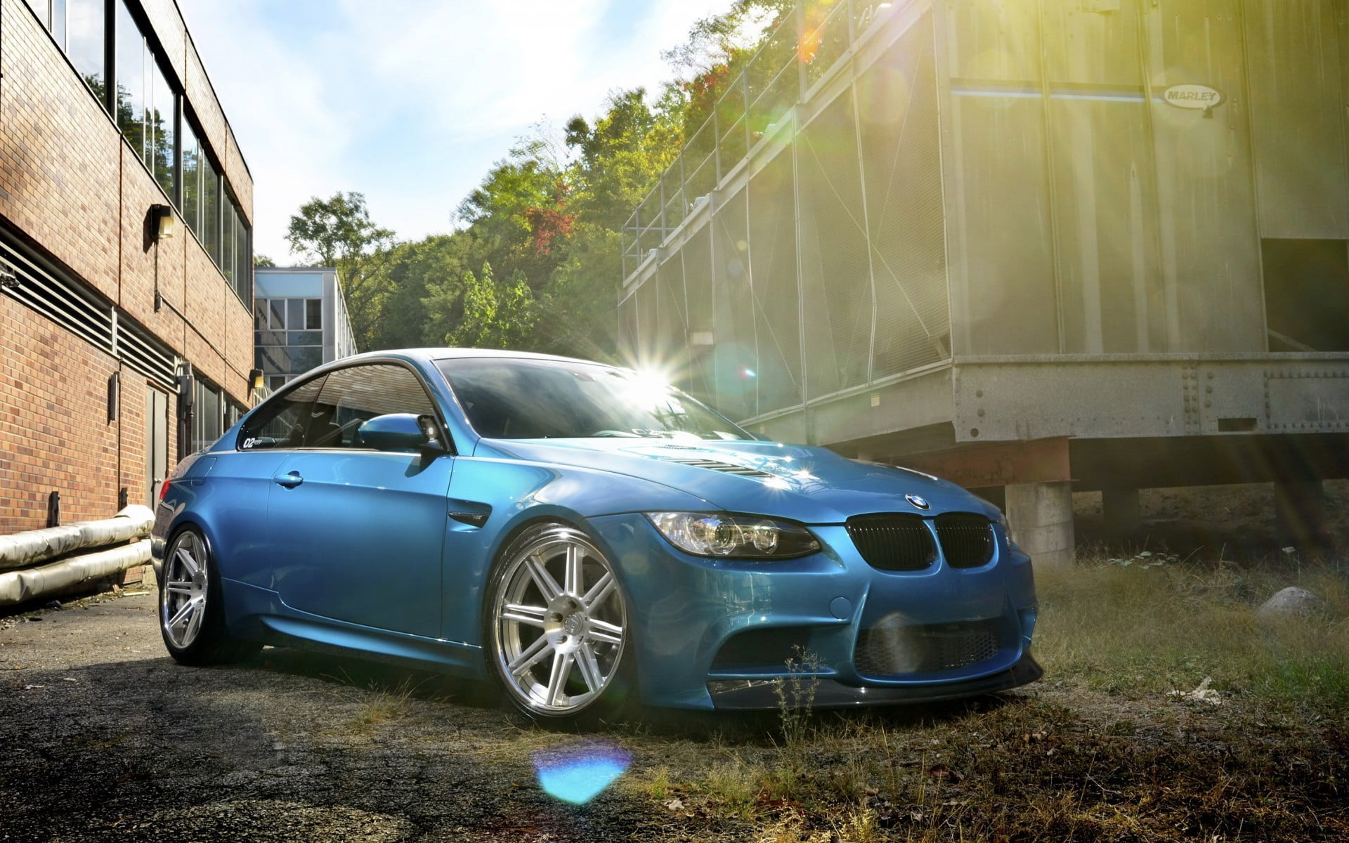 blue BMW coupe, car, BMW, blue cars