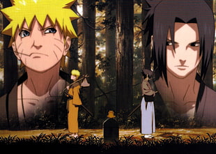 Naruto Shippuden characters, Naruto Shippuuden, Uchiha Sasuke, Uzumaki Naruto HD wallpaper