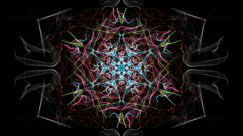multicolored wallpaper, fractal, abstract, artwork HD wallpaper