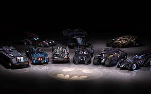 assorted toy cars on gray surface HD wallpaper