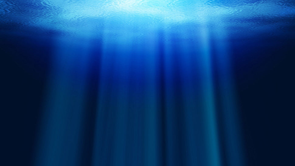 sunlight passing through underwater HD wallpaper